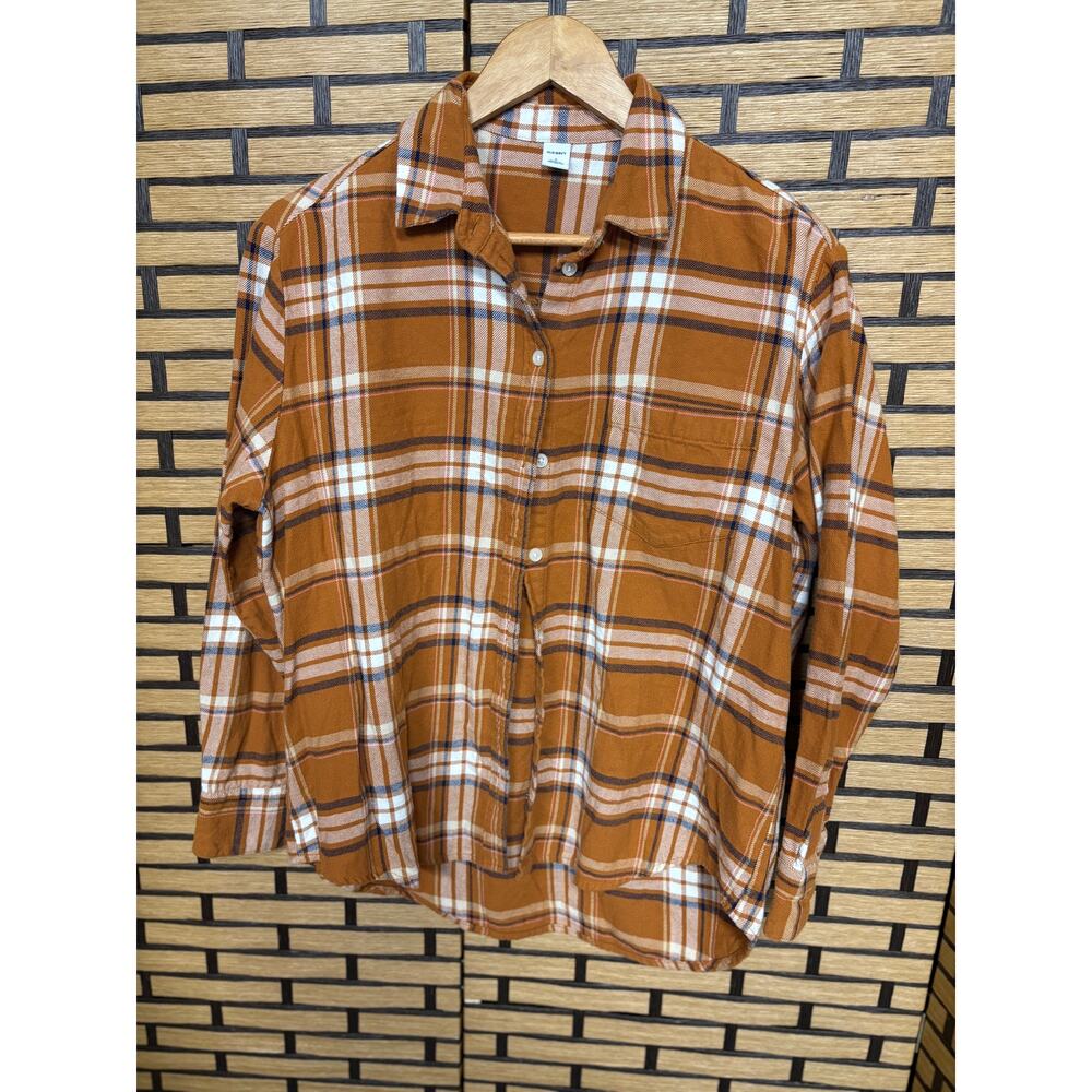 Old Navy Gold‎ Plaid Button Down Shirt Size Small